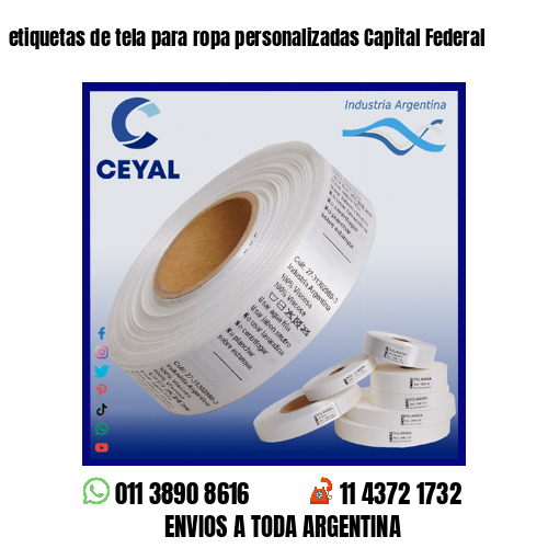 etiquetas de tela para ropa personalizadas Capital Federal