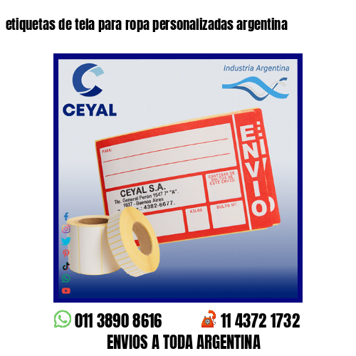 etiquetas de tela para ropa personalizadas argentina