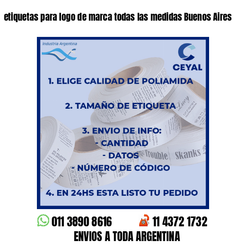 etiquetas para logo de marca todas las medidas Buenos Aires