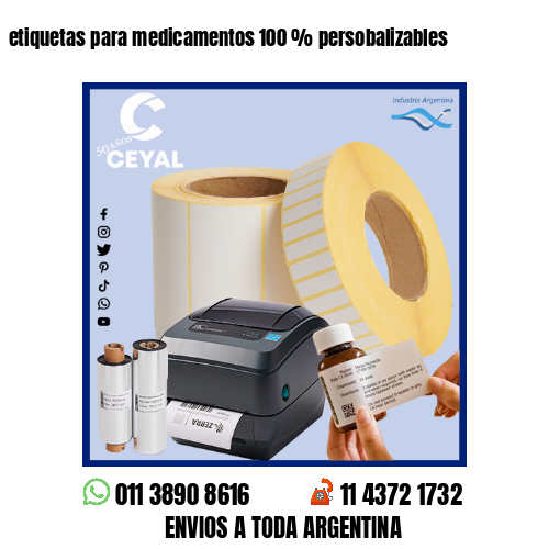 etiquetas para medicamentos 100 % persobalizables