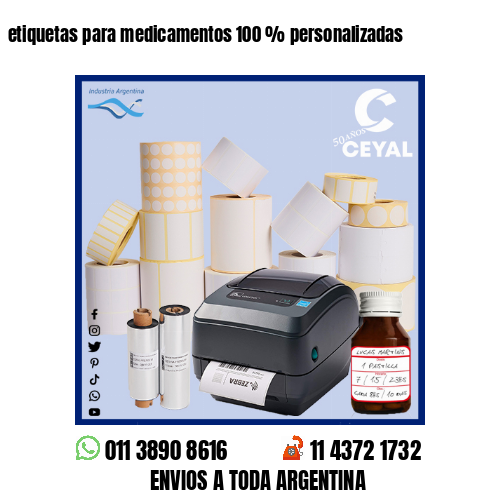 etiquetas para medicamentos 100 % personalizadas