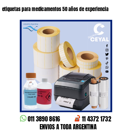 etiquetas para medicamentos 50 años de experiencia
