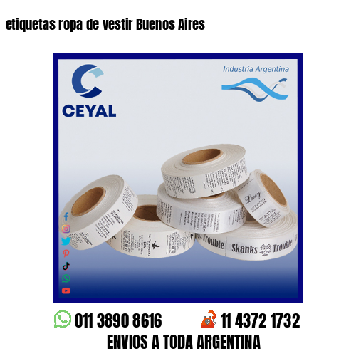 etiquetas ropa de vestir Buenos Aires