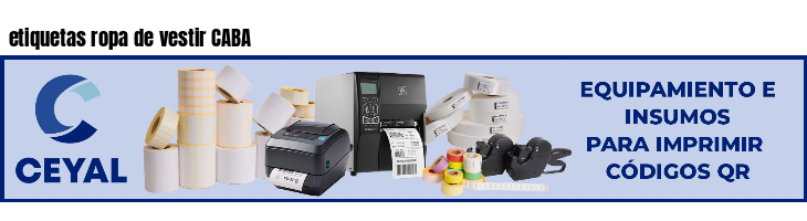 etiquetas ropa de vestir CABA