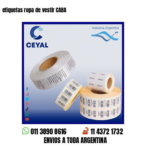 etiquetas ropa de vestir CABA