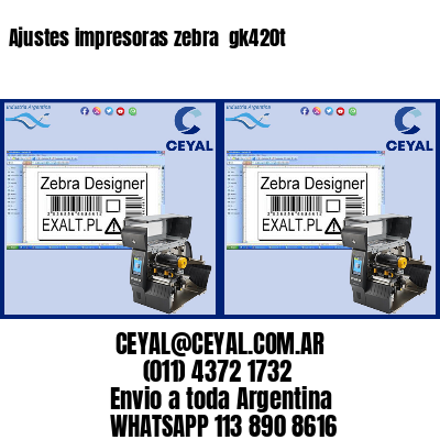 Ajustes impresoras zebra gk420t