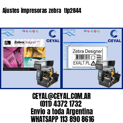 Ajustes impresoras zebra  tlp2844