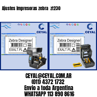 Ajustes impresoras zebra zt230