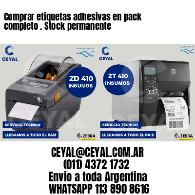 Comprar etiquetas adhesivas en pack completo . Stock permanente