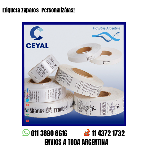Etiqueta zapatos  Personalizálas!
