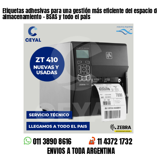 Etiquetas adhesivas para una gestión más eficiente del espacio de almacenamiento – BSAS y todo el país