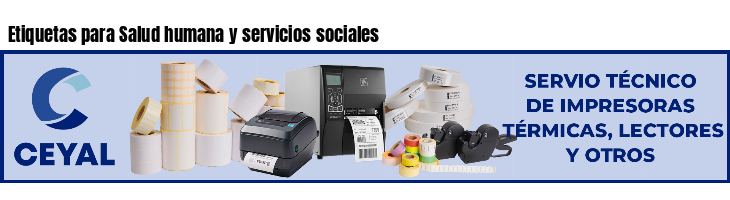 Etiquetas para Salud humana y servicios sociales