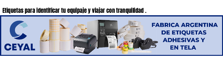 Etiquetas para identificar tu equipaje y viajar con tranquilidad .