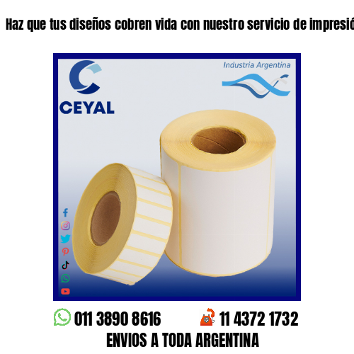 Haz que tus diseños cobren vida con nuestro servicio de impresión .