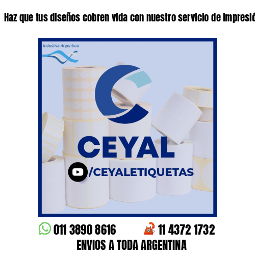 Haz que tus diseños cobren vida con nuestro servicio de impresión - Argentina