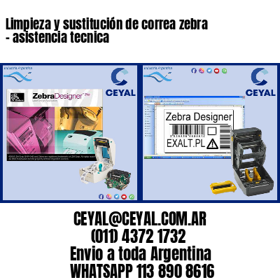 Limpieza y sustitución de correa zebra – asistencia tecnica