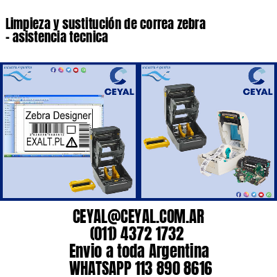 Limpieza y sustitución de correa zebra – asistencia tecnica