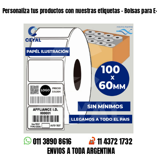 Personaliza tus productos con nuestras etiquetas – Bolsas para E-commerce