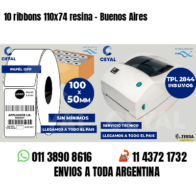 10 ribbons 110x74 resina - Buenos Aires