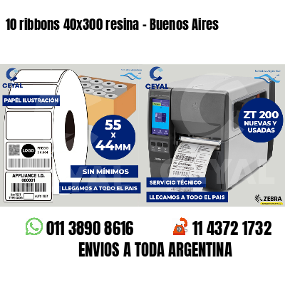 10 ribbons 40x300 resina - Buenos Aires