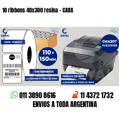 10 ribbons 40x300 resina - CABA