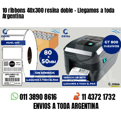 10 ribbons 40x300 resina doble - Llegamos a toda Argentina