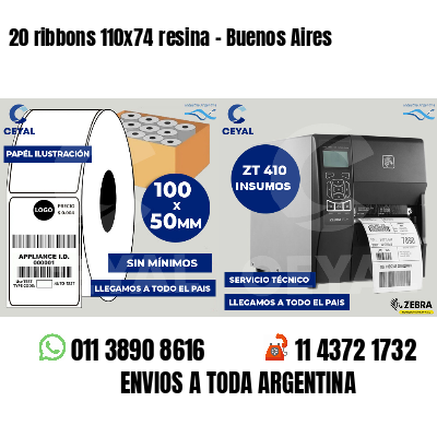 20 ribbons 110x74 resina - Buenos Aires