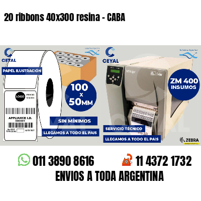 20 ribbons 40x300 resina - CABA