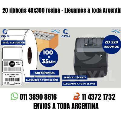 20 ribbons 40x300 resina - Llegamos a toda Argentina