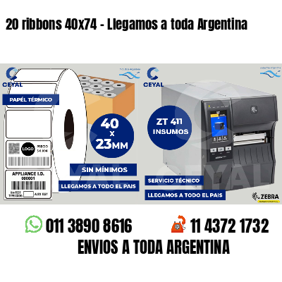 20 ribbons 40x74 - Llegamos a toda Argentina