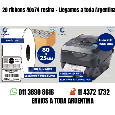 20 ribbons 40x74 resina - Llegamos a toda Argentina