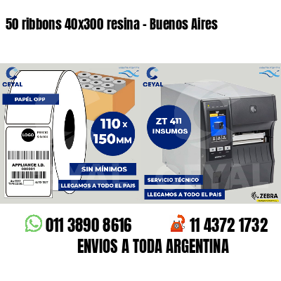 50 ribbons 40x300 resina - Buenos Aires