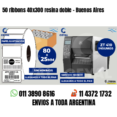 50 ribbons 40x300 resina doble - Buenos Aires