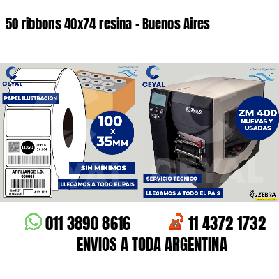 50 ribbons 40x74 resina - Buenos Aires