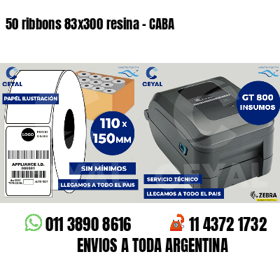 50 ribbons 83x300 resina - CABA