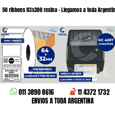 50 ribbons 83x300 resina - Llegamos a toda Argentina