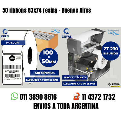 50 ribbons 83x74 resina - Buenos Aires