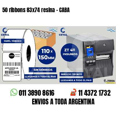 50 ribbons 83x74 resina - CABA