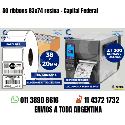 50 ribbons 83x74 resina - Capital Federal