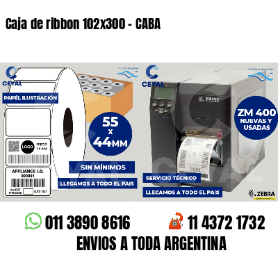 Caja de ribbon 102x300 - CABA