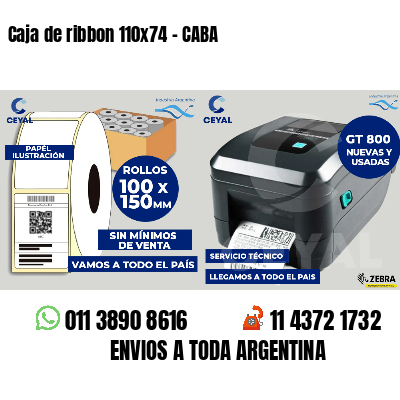 Caja de ribbon 110x74 - CABA