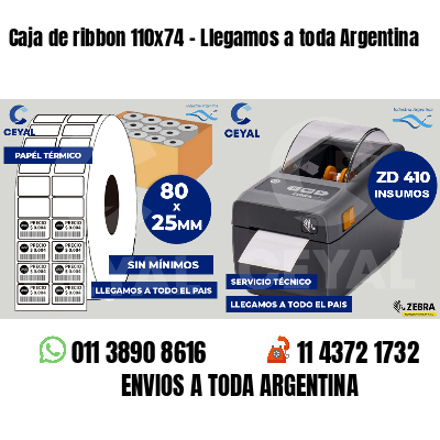 Caja de ribbon 110x74 - Llegamos a toda Argentina