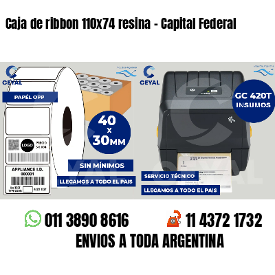 Caja de ribbon 110x74 resina - Capital Federal