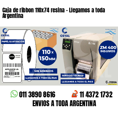 Caja de ribbon 110x74 resina - Llegamos a toda Argentina