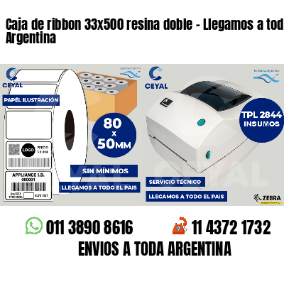 Caja de ribbon 33x500 resina doble - Llegamos a toda Argentina