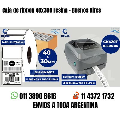 Caja de ribbon 40x300 resina - Buenos Aires
