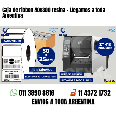 Caja de ribbon 40x300 resina - Llegamos a toda Argentina