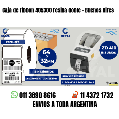 Caja de ribbon 40x300 resina doble - Buenos Aires
