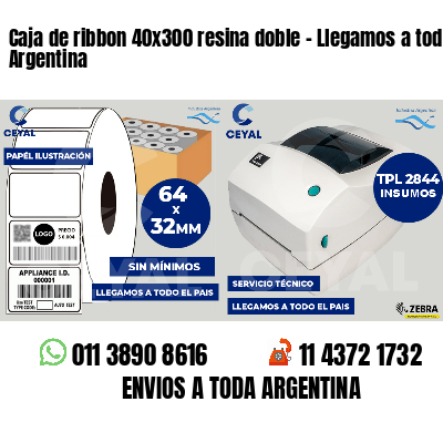 Caja de ribbon 40x300 resina doble - Llegamos a toda Argentina