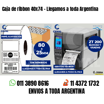 Caja de ribbon 40x74 - Llegamos a toda Argentina